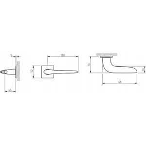 Tupai 4163 5SQ Deurkruk Nikkel Parel - Vierkant Rozet