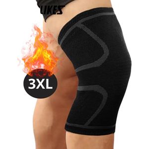 Livano Kniebrace - Sportbrace Knie - Knee Sleeves - Knee Sleeves Powerlifting - Compressie Knie Brace - Knee Wraps - Knee Support - Dames - Heren - Comfortabel - Grijs - Maat XXXL