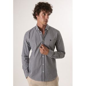 Felix Hardy Geruit Overhemd - Overhemden - 100% Katoen Heren Zwart - 2Xl