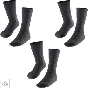 3-Pack Synthetische Thermo Kniekousen Heat Keeper - Unisex - Antraciet - Maat 36-41