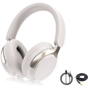 Gloovon® - Koptelefoon Draadloos - Bluetooth 5.3 - Opvouwbaar en Lichtgewicht - Koptelefoon met Microfoon - Zilver