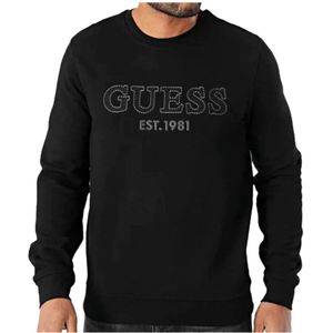 Guess - Beau - Sweatshirt - Zwart - 85% Katoen - Casual Chique