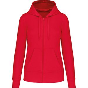 Kariban Ecologische damessweater met capuchon en ritssluiting K4031 - Red - XL