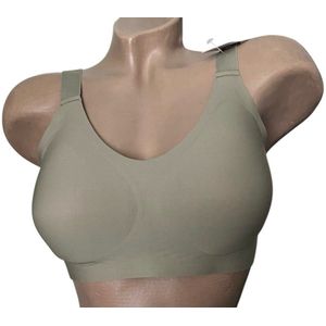 Comfort bra - Beha - LDM066 Naadloos met sluiting XXL/XXXL (44-46) groen