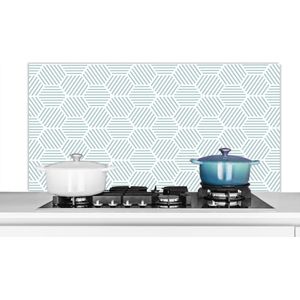Achterwand keuken - Patronen - Hexagon - Groen - Design - Keuken - 120x60 cm