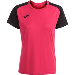 Joma Academy IV Shirt Korte Mouw Dames - Raspberry / Zwart | Maat: S