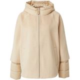 Outdoor-Jacke - Geborstelde Wolmix - Met Gewatteerde Capuchon - Lichtgewicht Warmte