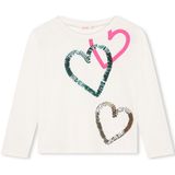Billieblush - U20484 - T-shirt - Wit - Lange Mouwen - 4 Years Meisjes