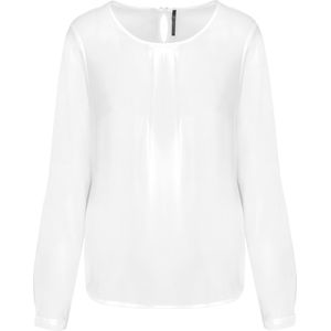 Kariban - K5003 - Damesblouse - Off White - Lange Mouwen