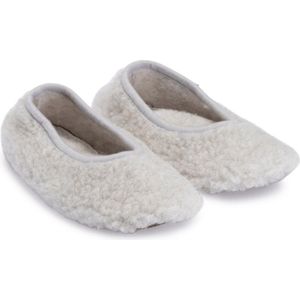 LuLu - Grijze Wollen Ballerina Sloffen - Maat 37