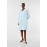 COMMA Blousejurk  lichtblauw / wit