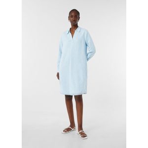 COMMA Blousejurk  lichtblauw / wit