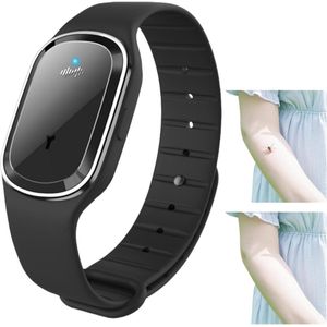 Anti Muggen Armband-anti muggen armband volwassenen-anti muggen-anti muggen armband kind-Ultrasone muggenwerende armband-Waterdichte armband - Muggenwerend horloge - Oplaadbaar - Zwart
