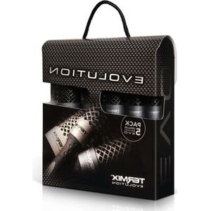 Evolution Plus keramische thermische ronde haarborstel voor dik en hard haar - set van 5 borstels