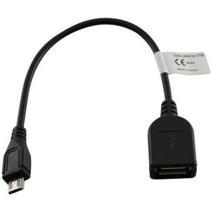 qMust Datakabel Micro-Usb naar USB Female OTG (black)