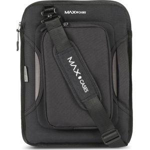 MAXCases Laptophoes geschikt voor Neopreen Laptop | MAXCases Slim Sleeve Schoudertas 12 inch Laptoptas - Zwart