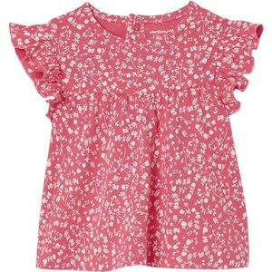 Babyshirt - Hemelsblauw - Korte Mouwen - Met Ruches - 100% Katoen