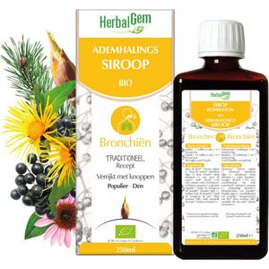 HerbalGem - Ademhalingssiroop - 250ml - Bij belemmering van de luchtwegen