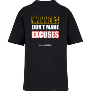 Pumpcovers - T-shirt - Winners dont make excuses - Maat S