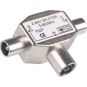 Scanpart coax splitter - Met 3 uitgangen - 3 weg - TV splitter - Geschikt voor Ziggo