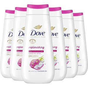 Dove Advanced Care Douchegel - Replenishing - Dragon Fruit & Coconut Cream - 6 x 225ml - Voordeelverpakking