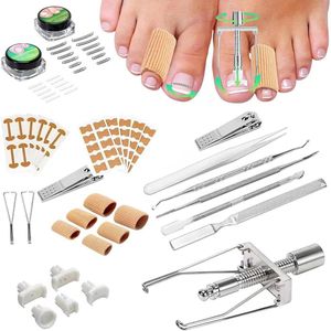Ingegroeide teennagelset - 12 stuks teennagelcorrectie patch - voetverzorgingsset voor ingegroeide teennagels - nageltangset voor sterke teennagels - roestvrij staal manicure