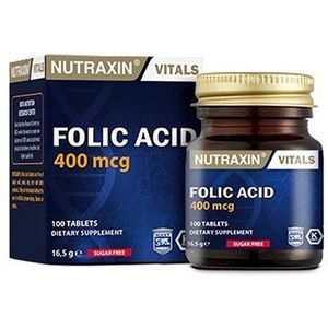 Nutraxin Folic Acid (Foliumzuur) 100 Tabletten