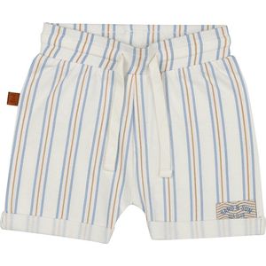 Frogs and Dogs - Bedrukte gestreepte Short Baby | White Alyssum - Katoen - Maat 74