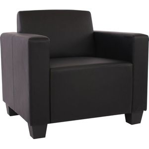 Modulaire loungestoel Lyon, kunstleer ~ zwart