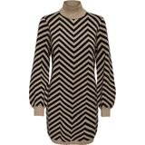 Onljulia - Midi-jurk - Gebreide Jurk - Hoge Hals - Lange Mouwen