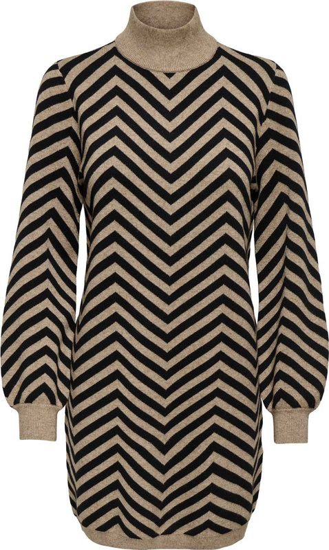 Onljulia - Midi-jurk - Gebreide Jurk - Hoge Hals - Lange Mouwen