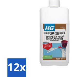 HG - Kunststofreiniger - Extra Sterk - Verwijdert Hardnekkig Vuil & Vet - 1L - Voordeelverpakking - 12 stuks