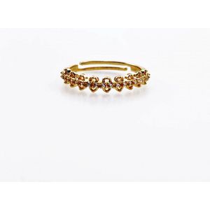 Lace Dream Ring - Dottilove - Zirkonia - 14K Geelgoud Verguld - One Size Dames Ring