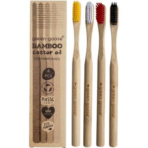 Vitalifit bamboe tandenborstels  - 4 stuks - Soft - Ecologisch - Antibacterieel