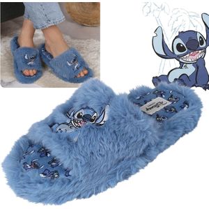 Stitch Blue, damessloffen/pantoffels, harige huisschoenen