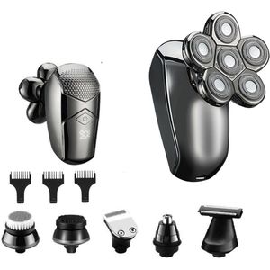 6-in-1 scheerapparaat/trimmer voor hoofd en gezicht Donkergrijs