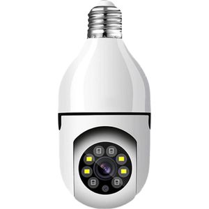 YSM CAM - IP Camera - E27 Lamp Aansluiting - Beveiligingscamera - Spy Camera - Bewegingsdetectie - Draadloos Wifi - Nachtvisie - 1080P HD - 360 Graden - Ingebouwde Led Verlichting