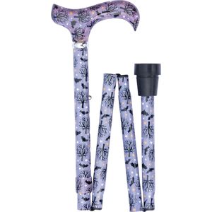 Classic Canes - Opvouwbare Wandelstok - Grijs - Vleermuizen - Verstelbaar - Lengte 82 tot 92 cm - Aluminium