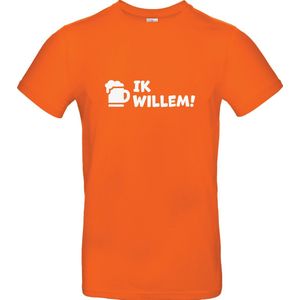 Koningsdag - Shirt - Ik Willem met bierpul - Heren - Maat L