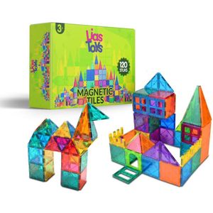 LiasToys® - Magnetisch speelgoed - Auto - 120 stuks - Magnetische tegels - Constructie speelgoed - Montessori speelgoed - Magnetic tiles - Magnetic toys - Te gebruiken met de bekende merken - Bouw je Magna wereld