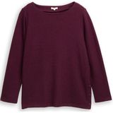 Tom Tailor - Sweatshirt - Gemêleerd - Plus Size - Knoopdetails