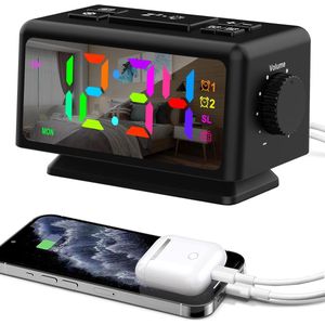 Klokradio Met Wekker - Digitale Wekker - Wekkerradio - Zwart