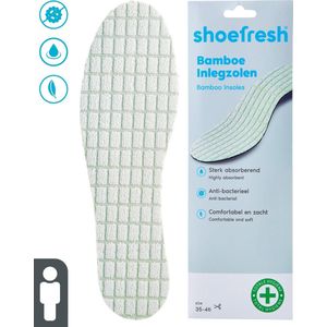 Shoefresh Bamboe Inlegzolen Heren – Geurvreters voor schoenen – Anti zweet inlegzooltjes – Maat 35-46 - 1 paar