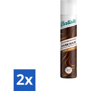 Batiste - Dark & Deep Brown - Droogshampoo - Speciaal Voor Donkerbruin Haar - Verfrist en Geeft Volume - 200ml - Voordeelverpakking - 2 stuks