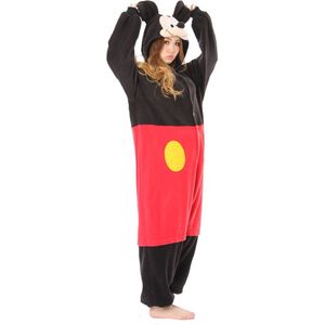 Mickey Mouse Onesie Pak Kostuum Outfit Huispak Jumpsuit Verkleedpak - (Disney) Premium Verkleedkleding - Halloween & Carnaval - SAZAC - Kinderen & Volwassenen - Onesize (155-182 cm)
