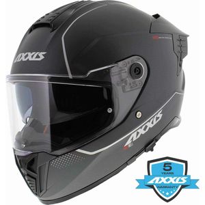 Axxis Hawk SV Evo Integraal helm solid mat titanium L - Motorhelm / Brommerhelm