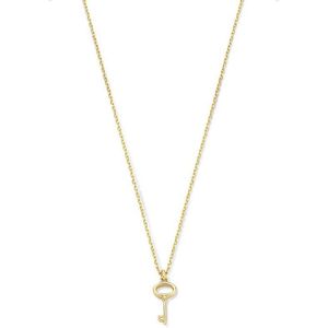 YO&NO - Ketting - Goud - Anker - Sleutel - 0,8mm - 44 cm - Sieraden vrouw - 14k - 585 Goud