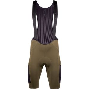 Nalini Heren Fietsbroek kort met bretels - Koersbroek - wielrenbroek Groen - GRAVEL BIB SHORT Khaki green - M