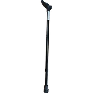 Wandelstok Anatomische kleine handgreep 68-90 cm (WA2072RZW) - Zwart - Rechtshandig