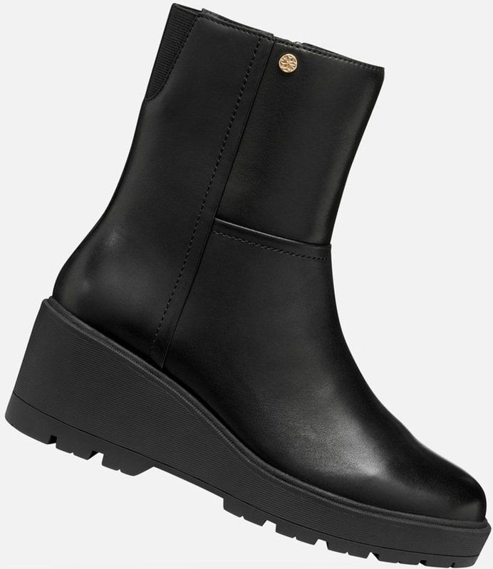 GEOX - Miereille - Leren Laarzen - Zwart - Sleehak